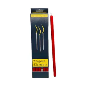 10" Red chime candle 6 pack