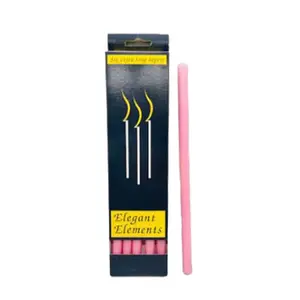 10" Pink chime candle 6 pack