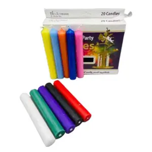 1/2" Assorted Chime Candle 20 pack