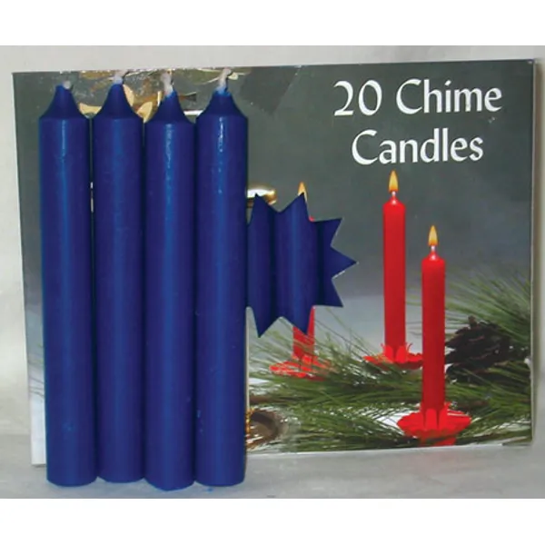 1/2" Dark Blue Chime Candle 20 pack
