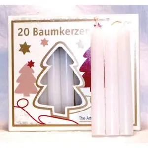 1/2" White Chime Candle 20 pack