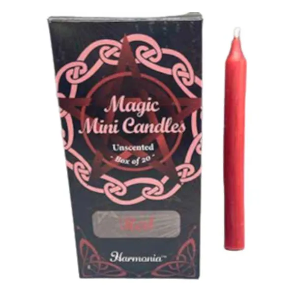 1/2" dia 5" long Red chime candle 20 pack