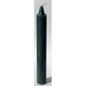 Green 6" household candle