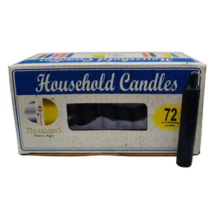 (set of 72) Black 4" household candles