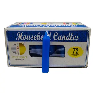 (set of 72) Blue 4" household candles