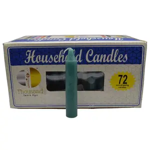 (set of 72) Green 4" household candles