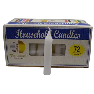 (set of 72) White 4" household candles