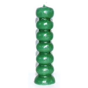 6 1/2" Green Seven Knob candles
