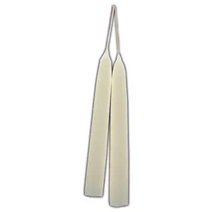 7" White taper pair