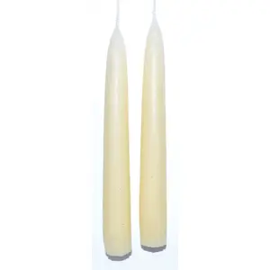 7" Antique White taper pair