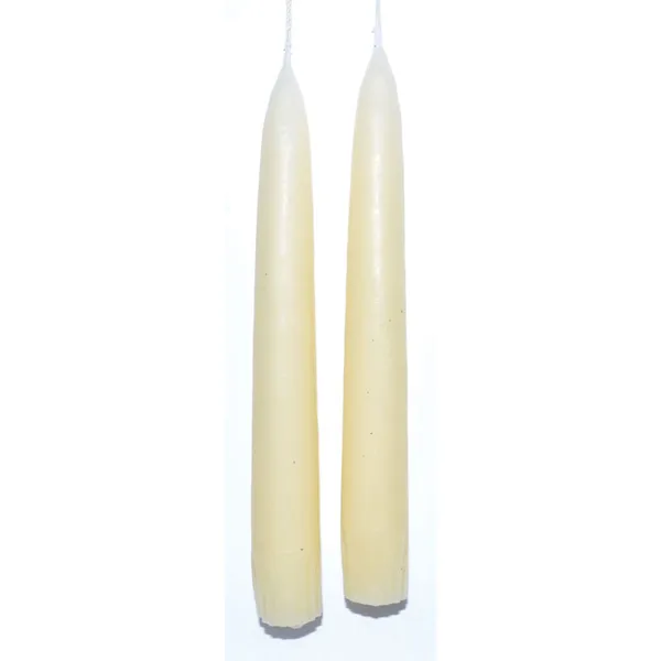 7" Antique White taper pair