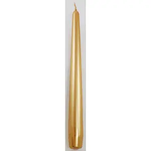 9" Gold taper candle