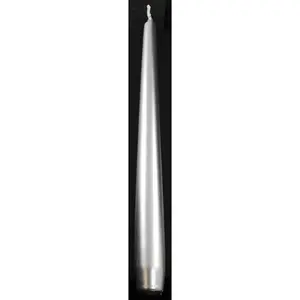 9" Silver taper candle