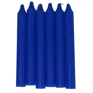 (set of 6) Blue 6" household candle