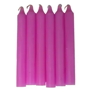 (set of 6) Pink 6" household candle