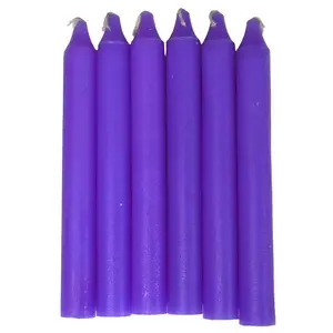 (set of 6) Purple 6" household candle