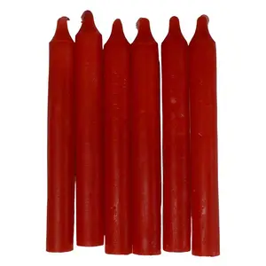 (set of 6) Red 6" household candle