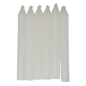 (set of 6) White 6" household candle