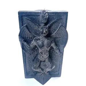 6" Black Baphomet candle