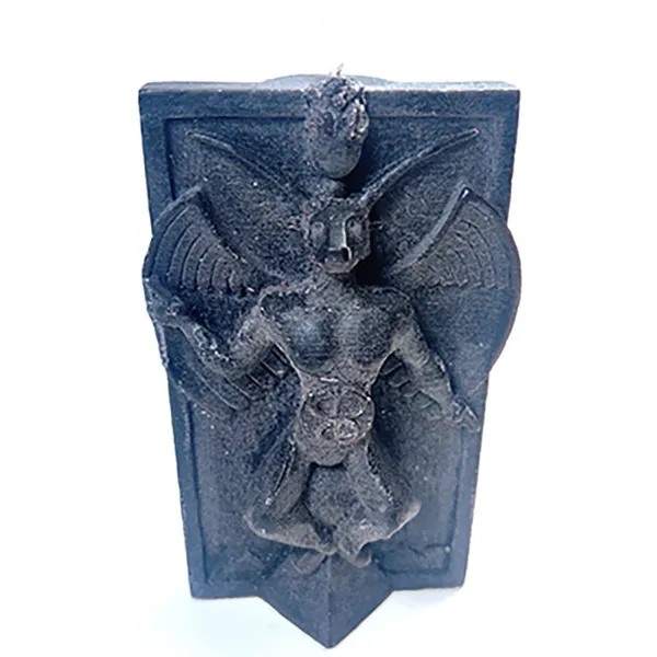6" Black Baphomet candle