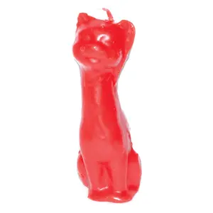 5 1/2" Red Cat candle