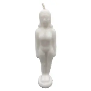 6 3/4" White Woman candle