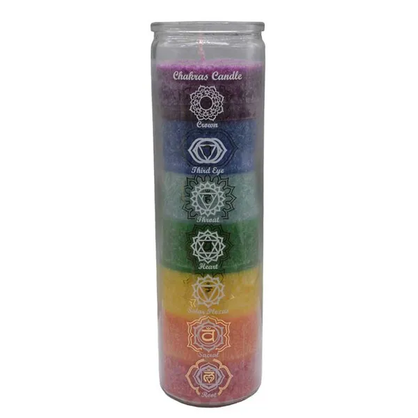 7 Chakra jar candle