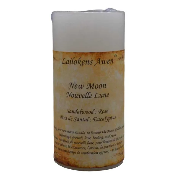 4" New Moon scented Lailokens Awen candle