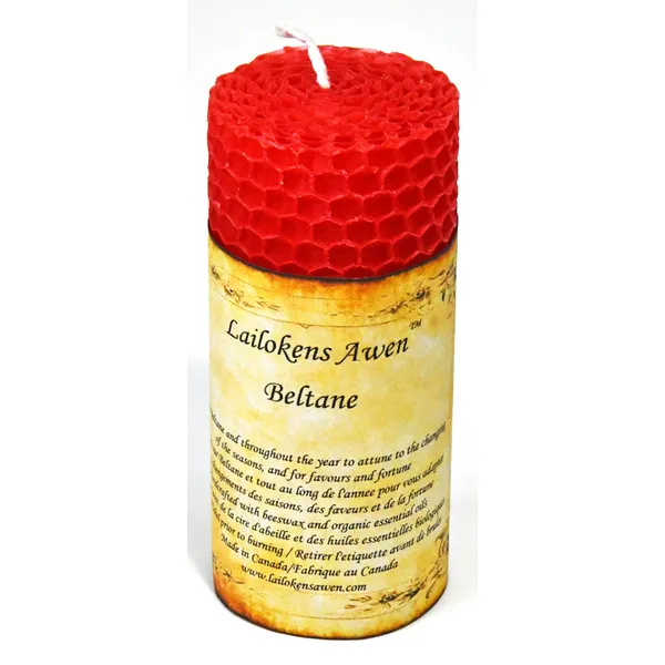 4" Beltane Sabbat Lailokens Awen candle