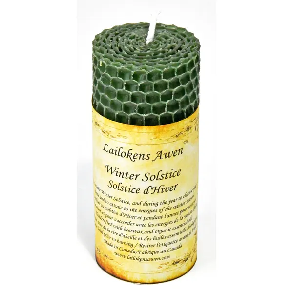 4 1/4" Winter Solstice Altar Lailokens Awen candle