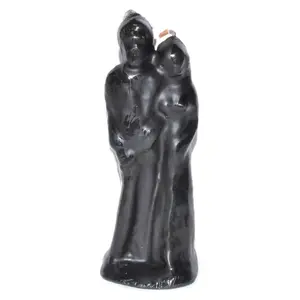 6" Marriage Black candle
