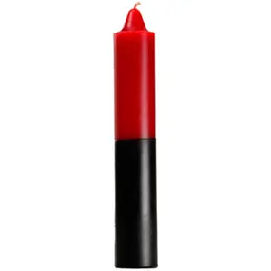 9" Red/ Black pillar candle