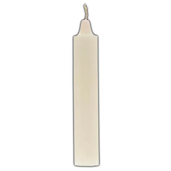 9" White pillar candle