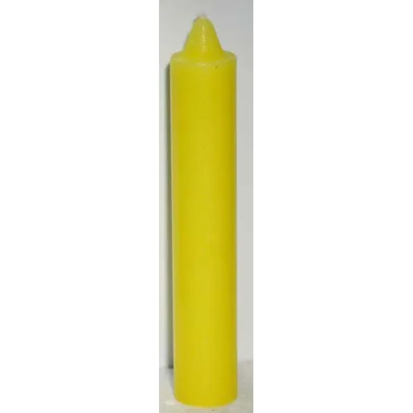 9" Yellow pillar candle