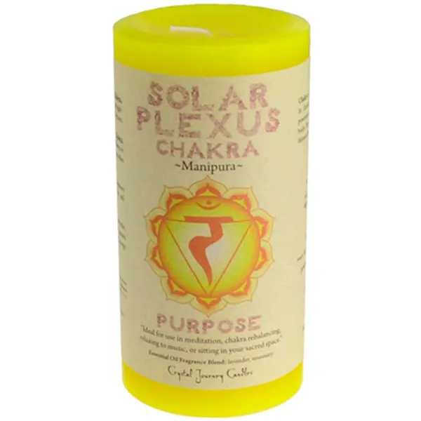 Solar Plexus Chakra pillar candle 3" x 6"