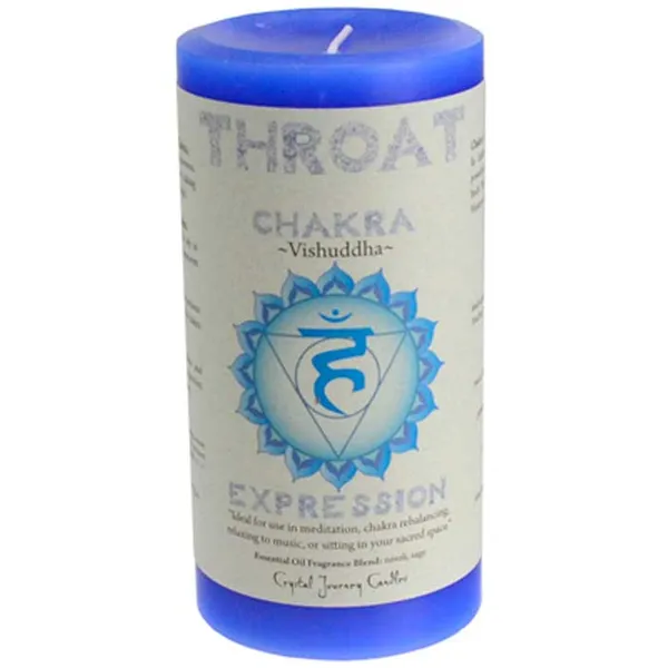 Throat Chakra pillar candle 3" x 6"