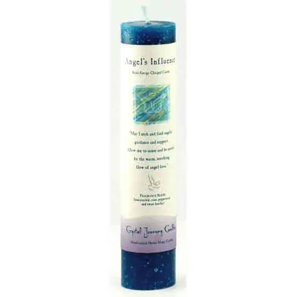 Angels Influence Reiki Charged Pillar candle