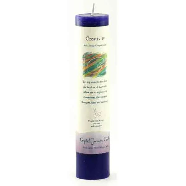 Creativity Reiki Charged pillar candle