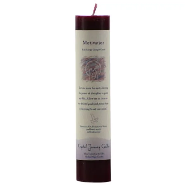 Motivation Reiki Charged pillar candle