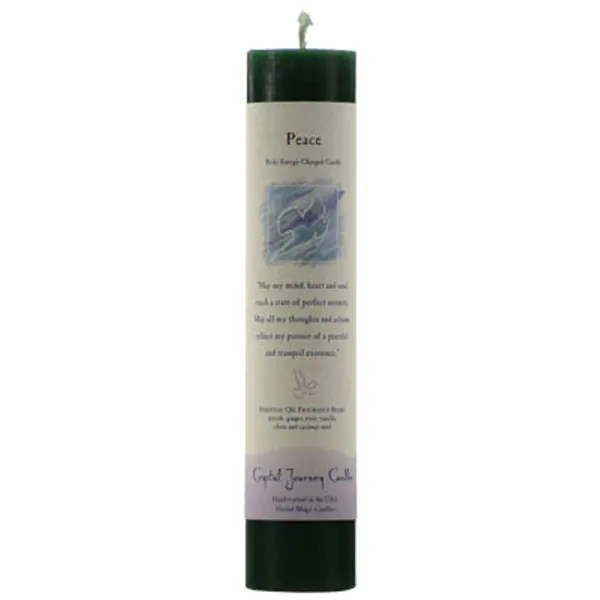 Peace Reiki Charged pillar candle