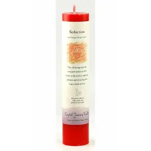 Seduction reiki charged pillar candle