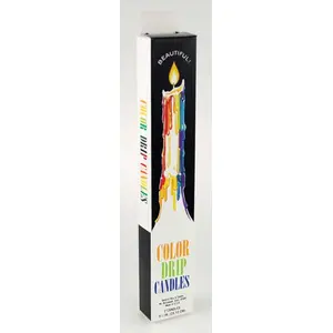 (set of 2) Mutli-Color Drip candles