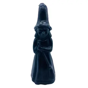 8" Black Witch candle