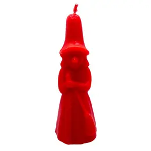 6"-7" Red Witch candle