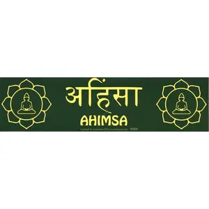 Ahimsa Lotus bumper sticker