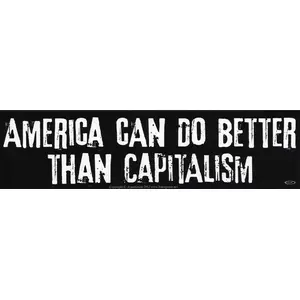America Can Do Better Than Capitalism bumper sticker