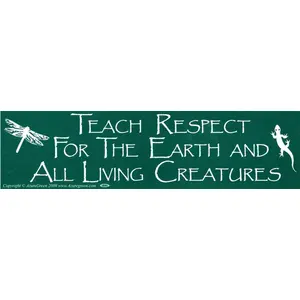Teach Respect For The Earth bumper sticker