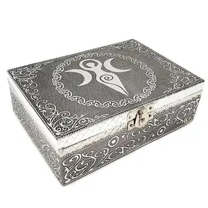 5"x 7" Goddess of Earth metal box (over wood)