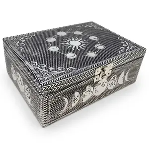 5"x 7" Moon Phase metal box (over wood)