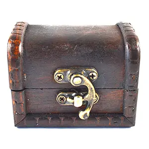 2 1/4" x 3" x 2 1/4" antique wood box